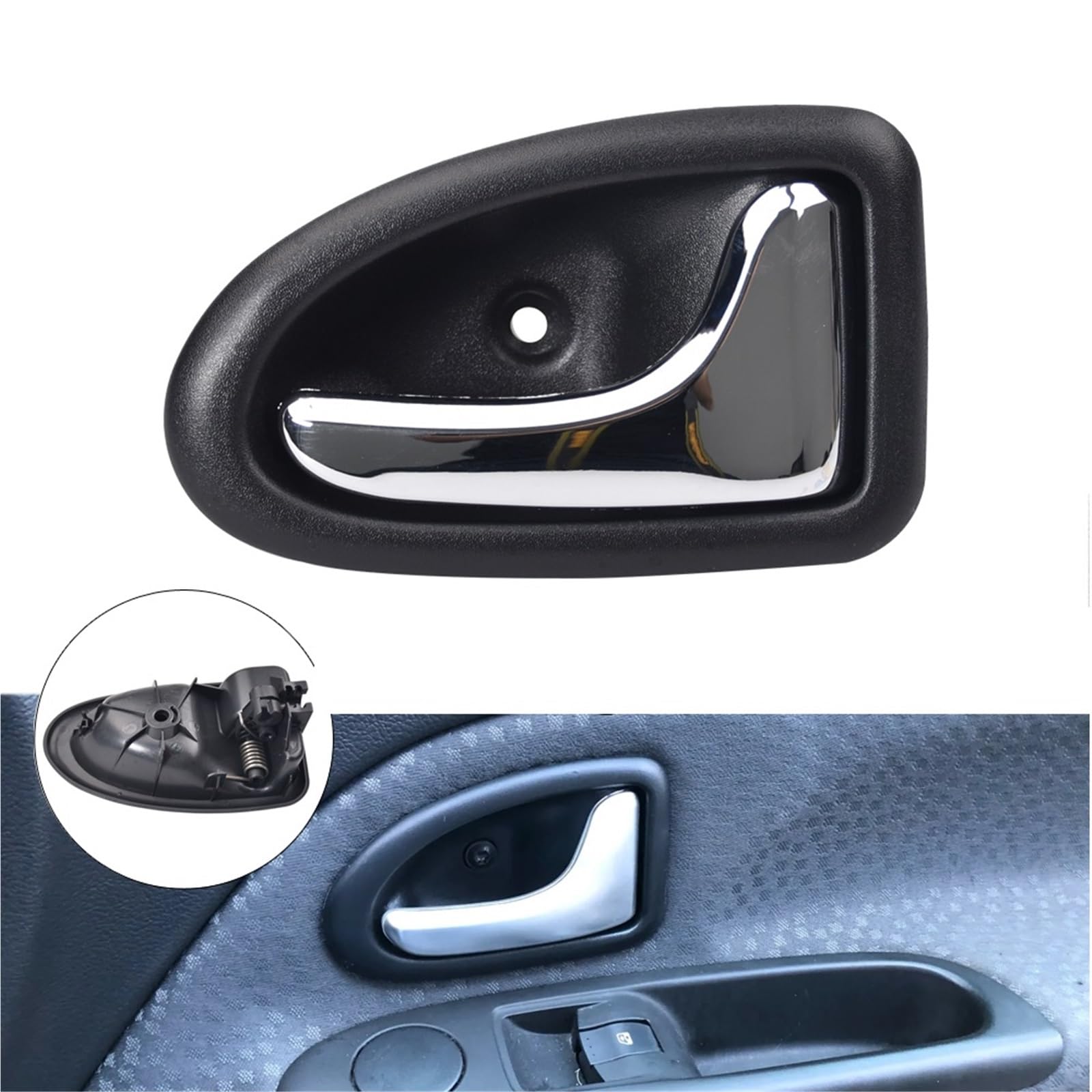 Auto-Innentürgriff Für Opel Für Vivaro 2001 2002 2003 2004 2005 2006 2007 2008 2009 2010 2011 2012 2013 2014 Auto Innen Tür Griff Vorne Links/Rechts Seite 7700432705 Türgriff(Bright Silver FR) von Bpjikxf