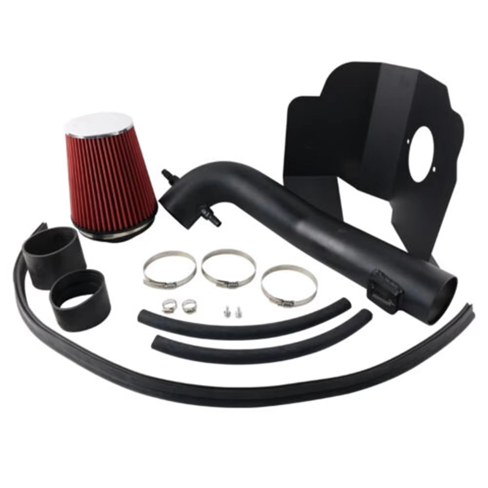 Auto Lufteinlassschlauch Für Chevy Für Silverado 1500 2014 2015 2016 2017 2018 4WD Teile Motor Cold Air Intake System W/Filter Schild Luftansaugrohr(Schwarz) von Bpjikxf