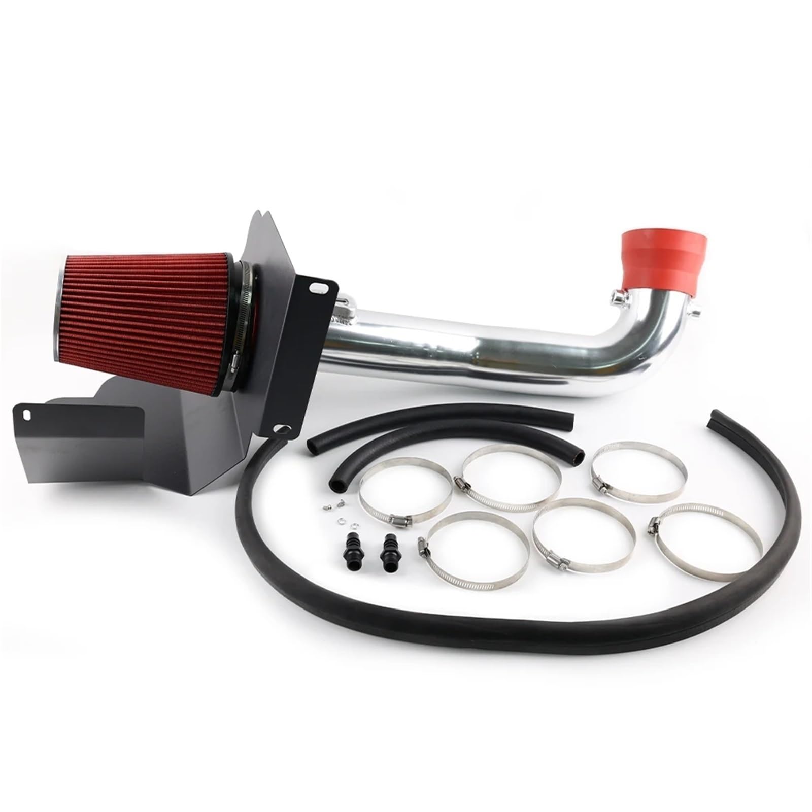 Auto Lufteinlassschlauch Für Chevy Für Silverado 1500 2014 2015 2016 2017 2018 4WD Teile Motor Cold Air Intake System W/Filter Schild Luftansaugrohr(Silber) von Bpjikxf