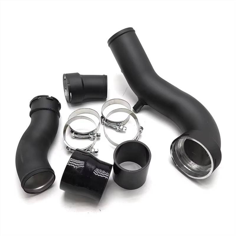 Auto Lufteinlassschlauch Für N55 535i 640i F10 F12 F13 Komplettset Turbo Charge Pipe + Boost Pipe Cooling Kit Luftansaugrohr(Schwarz) von Bpjikxf