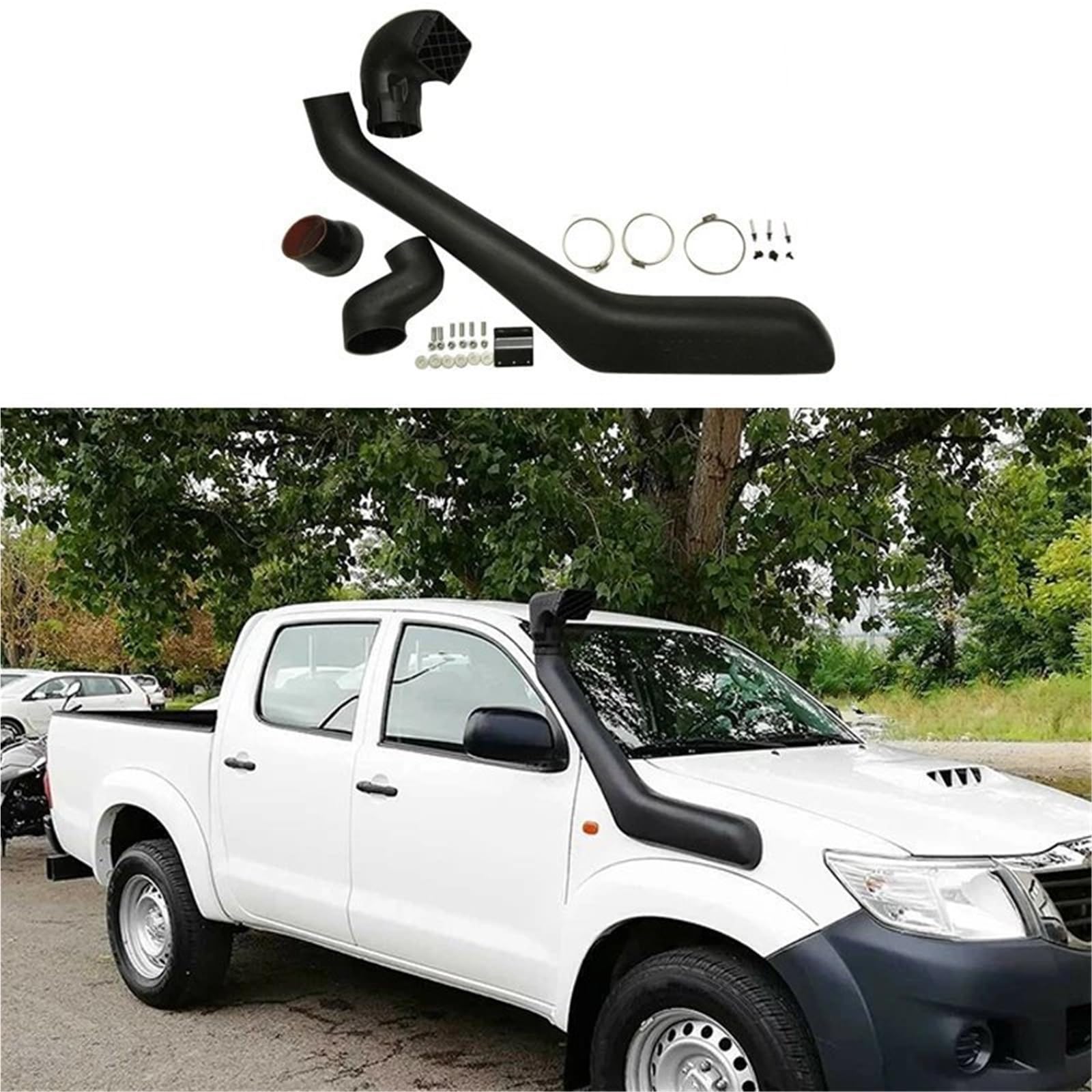 Auto Lufteinlassschlauch Für Toyota Für Hilux Für Vigo 2012 2013 2014 Auto Außen 4X4 Modifizierte Lufteinlass Kits ABS Auto Schnorchel Luftansaugrohr von Bpjikxf