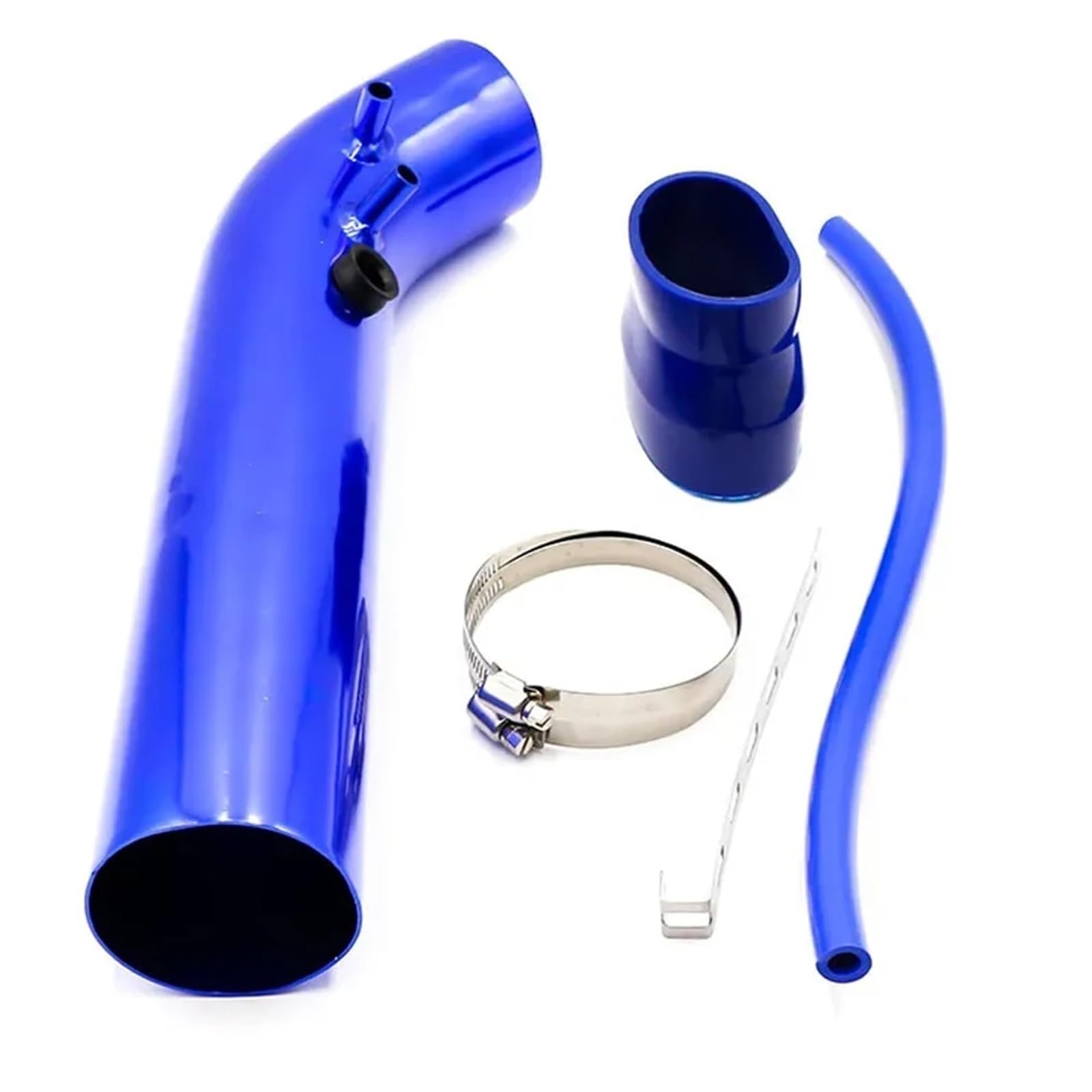 Auto Lufteinlassschlauch Kanalrohr-Kit Luftfilter Universal 3'' Zoll 76mm 350mm Auto-Luftansaugrohre Aluminium-Kaltluft-Ansaugrohr-Kit-System Luftansaugrohr(Blau) von Bpjikxf