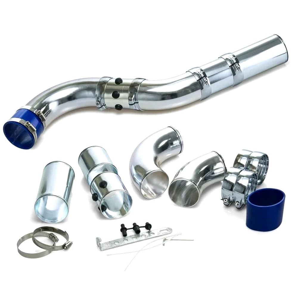 Auto Lufteinlassschlauch Turbo Direct Kaltluftfilter-Einspritzsystem, 7,6 cm (76 Mm) Universal-Luftansaugrohr, Ansaugrohr-Set Aus Aluminiumlegierung Luftansaugrohr von Bpjikxf