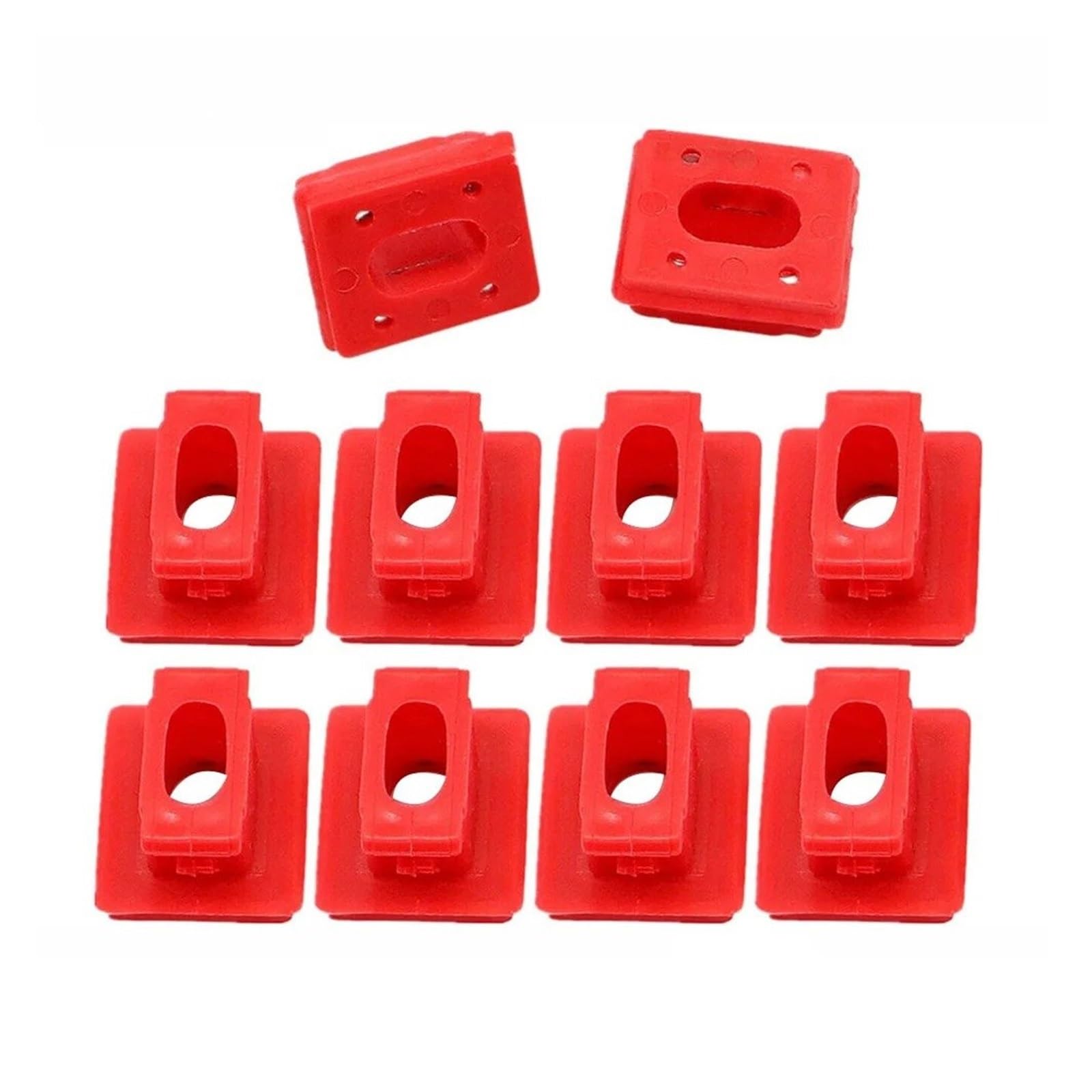 Dekoration 10Pcs Auto Tür Innen Dashboard-Dash Trim Moulding Clips Für 3 Serie E46 Für M3 E65 E66 Für X3 E83 Auto Halterungen Ösen Interieurleisten(Rot) von Bpjikxf