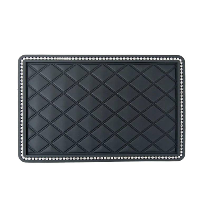 Dekoration 26 * 15 cm Anti Rutsch Matte Kristall Strass Automobil Silikon Non-Slip Matte Pad Auto Klebrig Für GPS Telefon Auto Innen Zubehör Interieurleisten(26x15cm with Diamond) von Bpjikxf