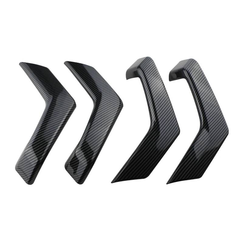 Dekoration 4Pcs ABS Auto Tür Armlehne Panel Abdeckung Aufkleber Trim Für VW Für Troc 2018-2023 Innen Zubehör Interieurleisten(Carbon Fiber Black) von Bpjikxf