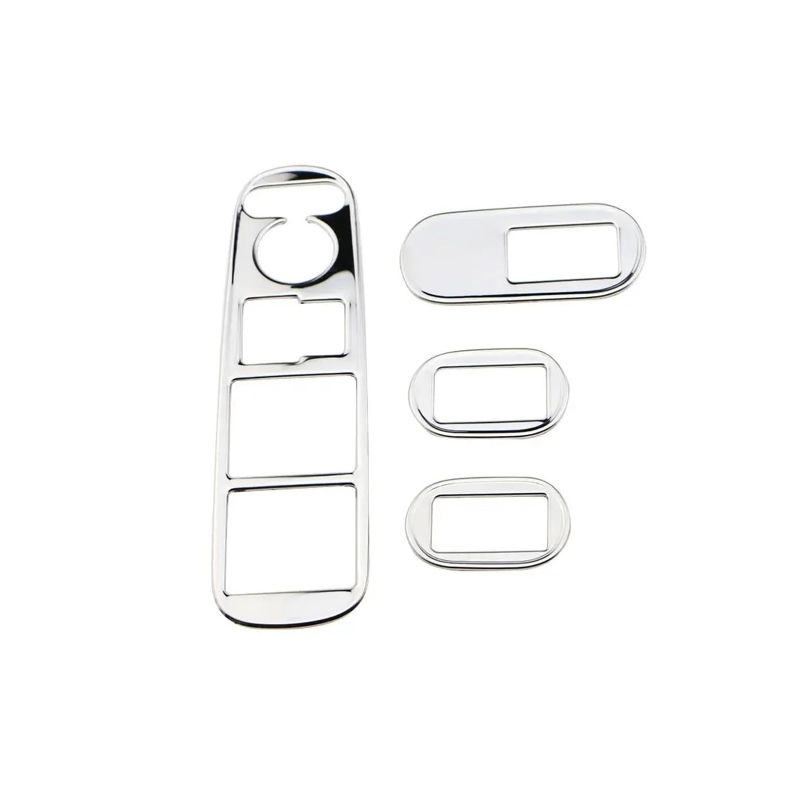 Dekoration 4Pcs Auto Fensterheber Taste Panel Aufkleber Für HRV Für HR-V Für Vezel 2014-2020 Dekoration Abdeckung Trim Innen Zubehör Interieurleisten(Stainless Steel) von Bpjikxf