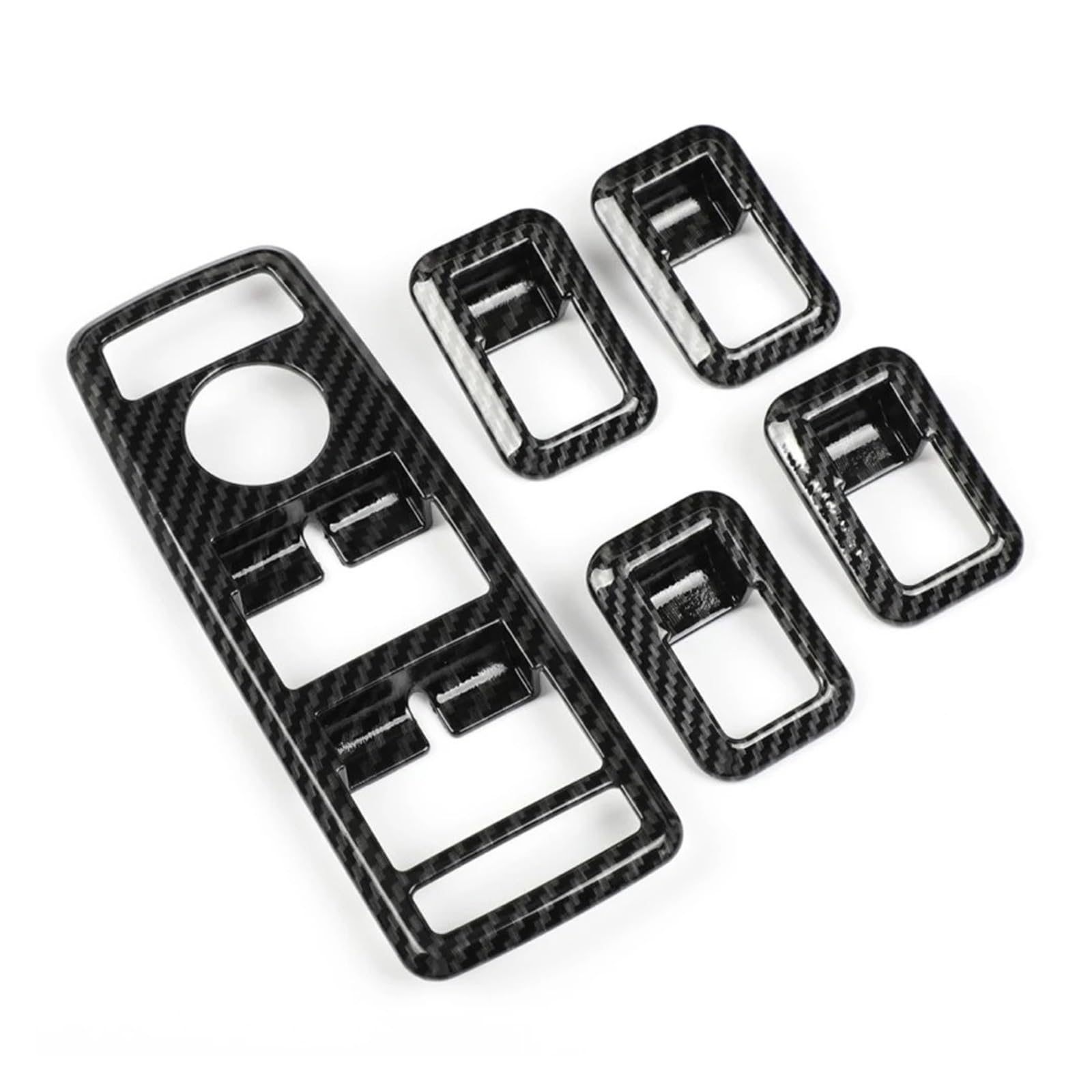 Dekoration 5Pcs Carbon Faser Auto Fenster Lift-Taste Rahmen Aufkleber Für Benz ABCE Für GLE Für GLA Für CLA GLK Klasse W176 W204 W212 W166 W218 Interieurleisten von Bpjikxf