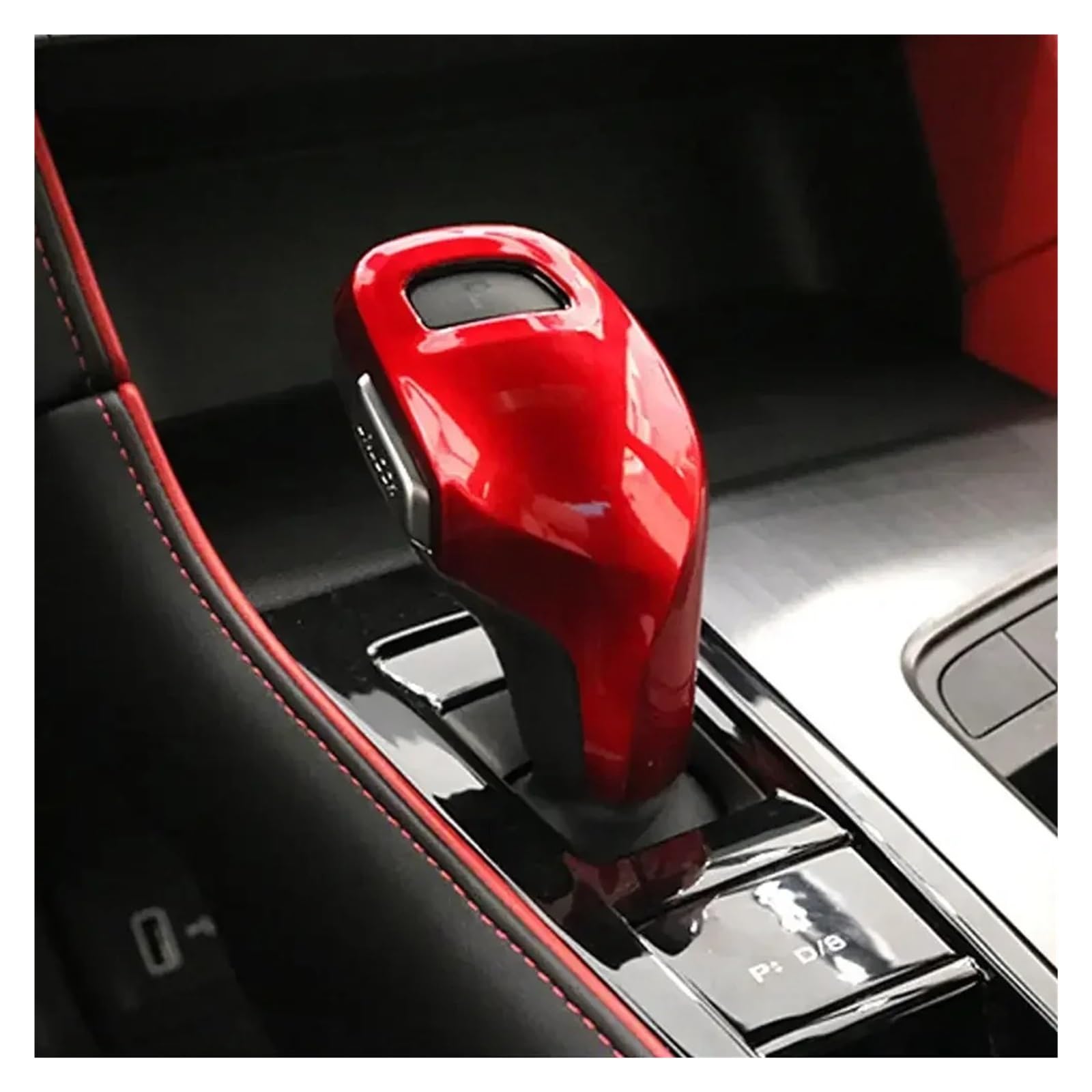 Dekoration Auto Schaltknauf Abdeckung Carbon Fibe Shell Für MG5 MG6 Für MG Für ZS HS 2020-2016 2017 2018 2019 2020 2021 Auto Styling Auto Innen Interieurleisten(Red for MG5 6) von Bpjikxf