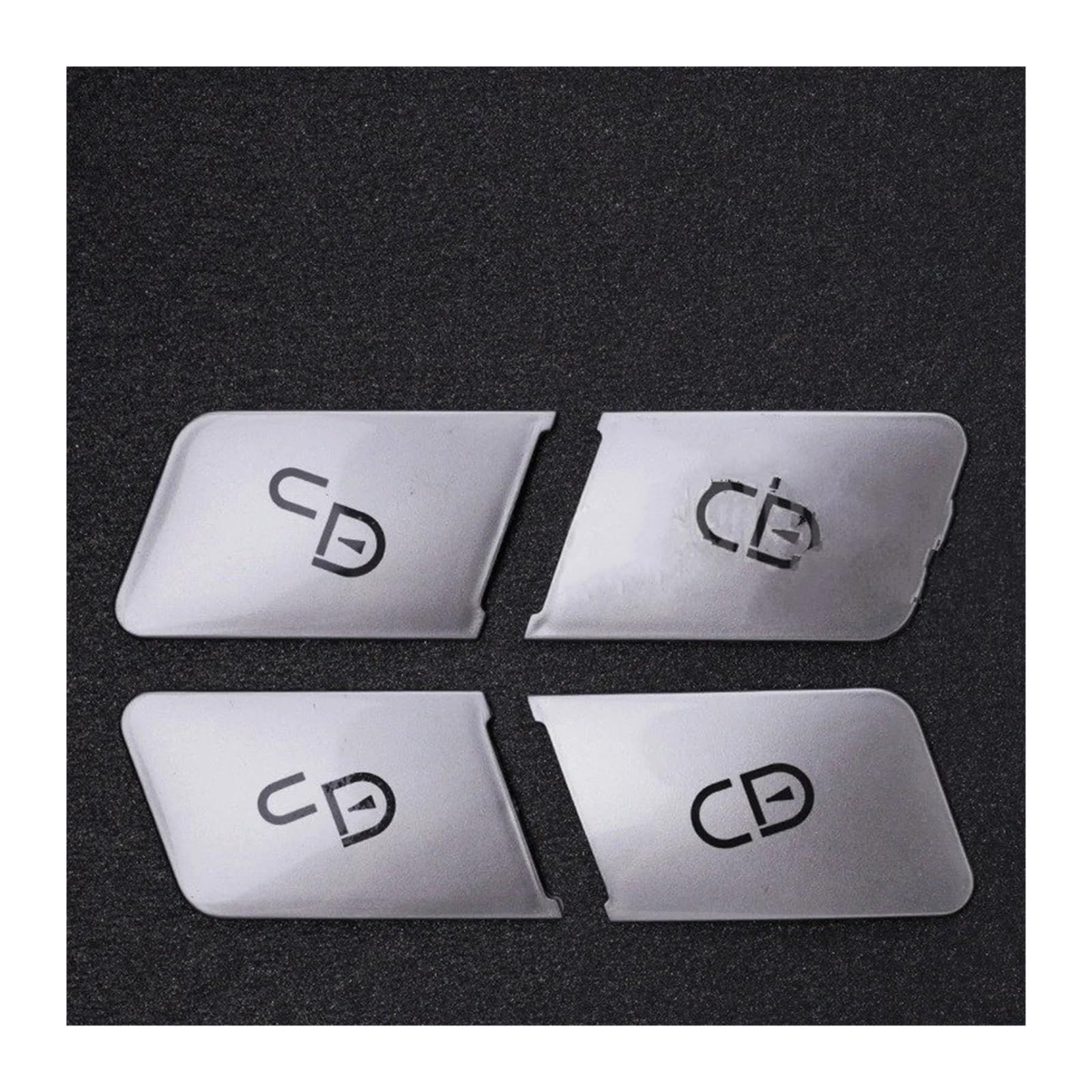 Dekoration Auto Tür Sitz Memory Lock-Taste Abdeckung Aufkleber Für Benz ACE Klasse W204 W212 Für CLA/Für GLA/für GLK/Für GLE/Für CLS/GL/ML Interieurleisten(4pcs Silver) von Bpjikxf