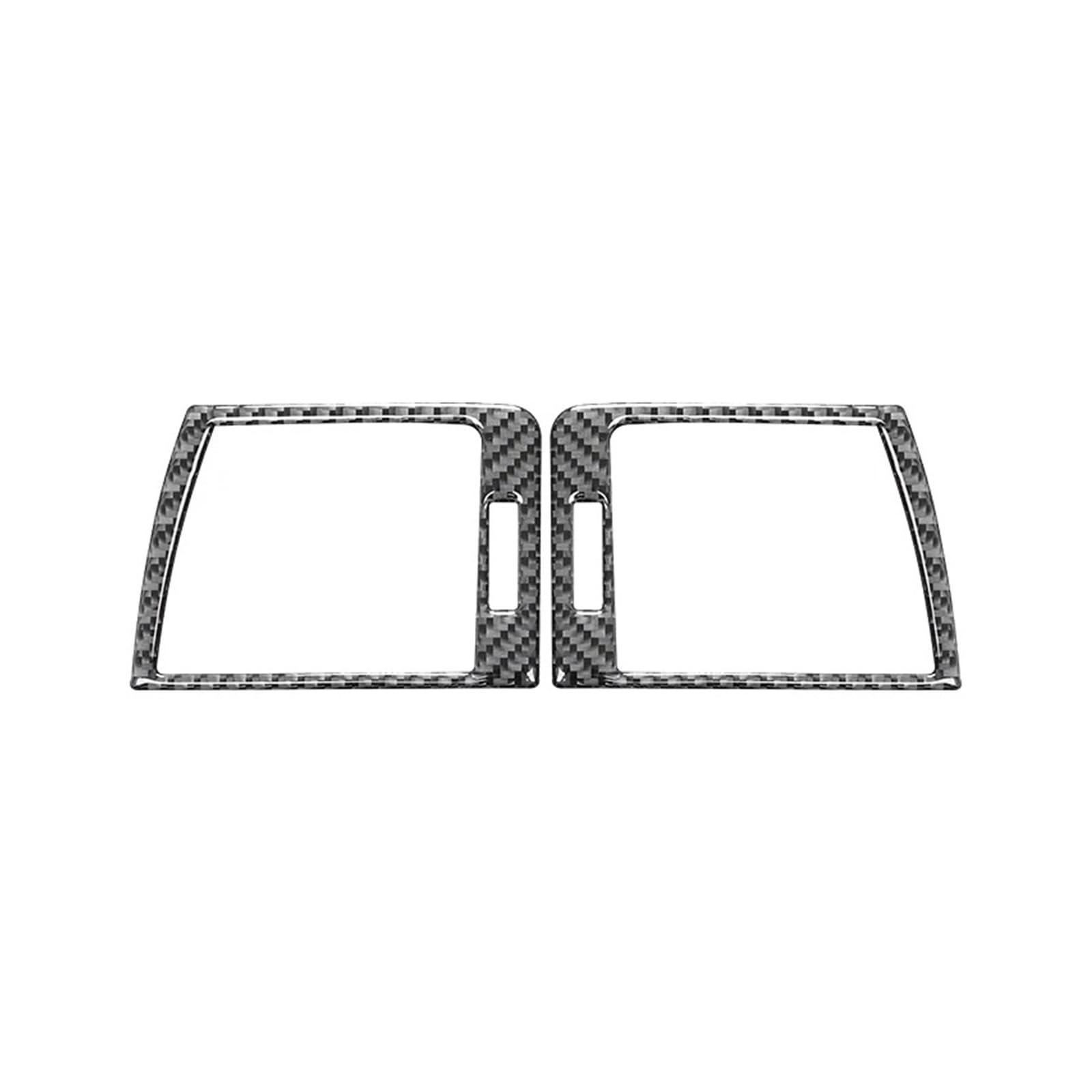 Dekoration Carbon Faser Auto Dashboard Panel Links Und Rechts Air Vents Trim Rahmen Abdeckung Aufkleber Für 3 Serie E46 1999-2004 Zubehör Interieurleisten(Schwarz) von Bpjikxf