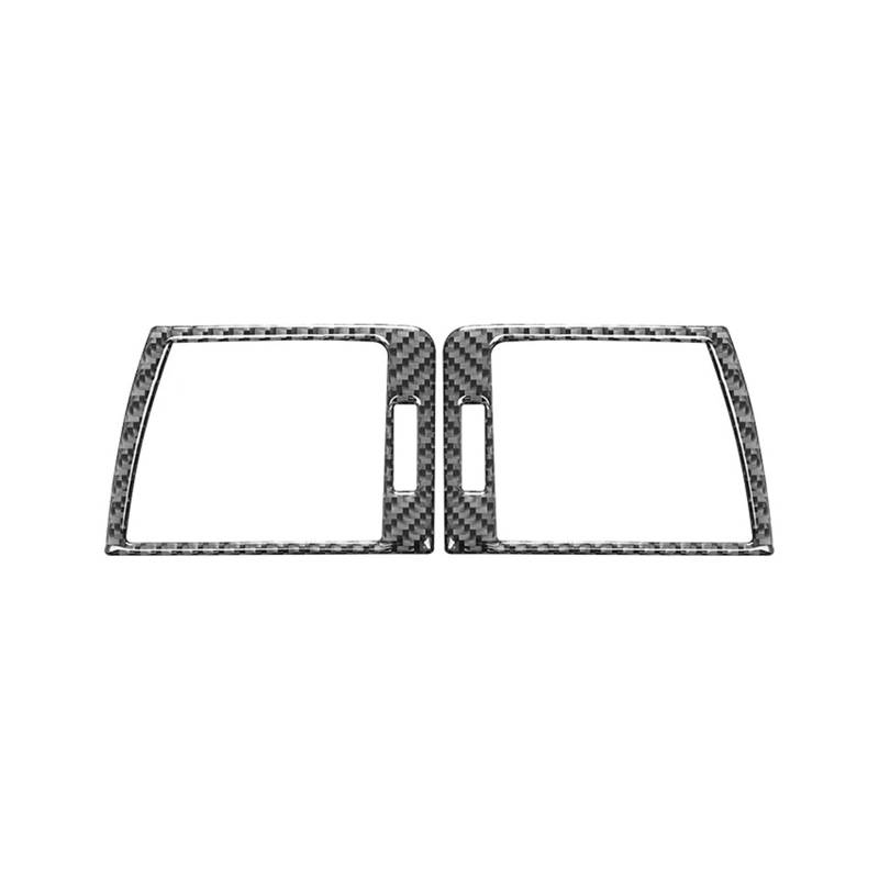 Dekoration Carbon Faser Auto Dashboard Panel Links Und Rechts Air Vents Trim Rahmen Abdeckung Aufkleber Für 3 Serie E46 1999-2004 Zubehör Interieurleisten(Schwarz) von Bpjikxf