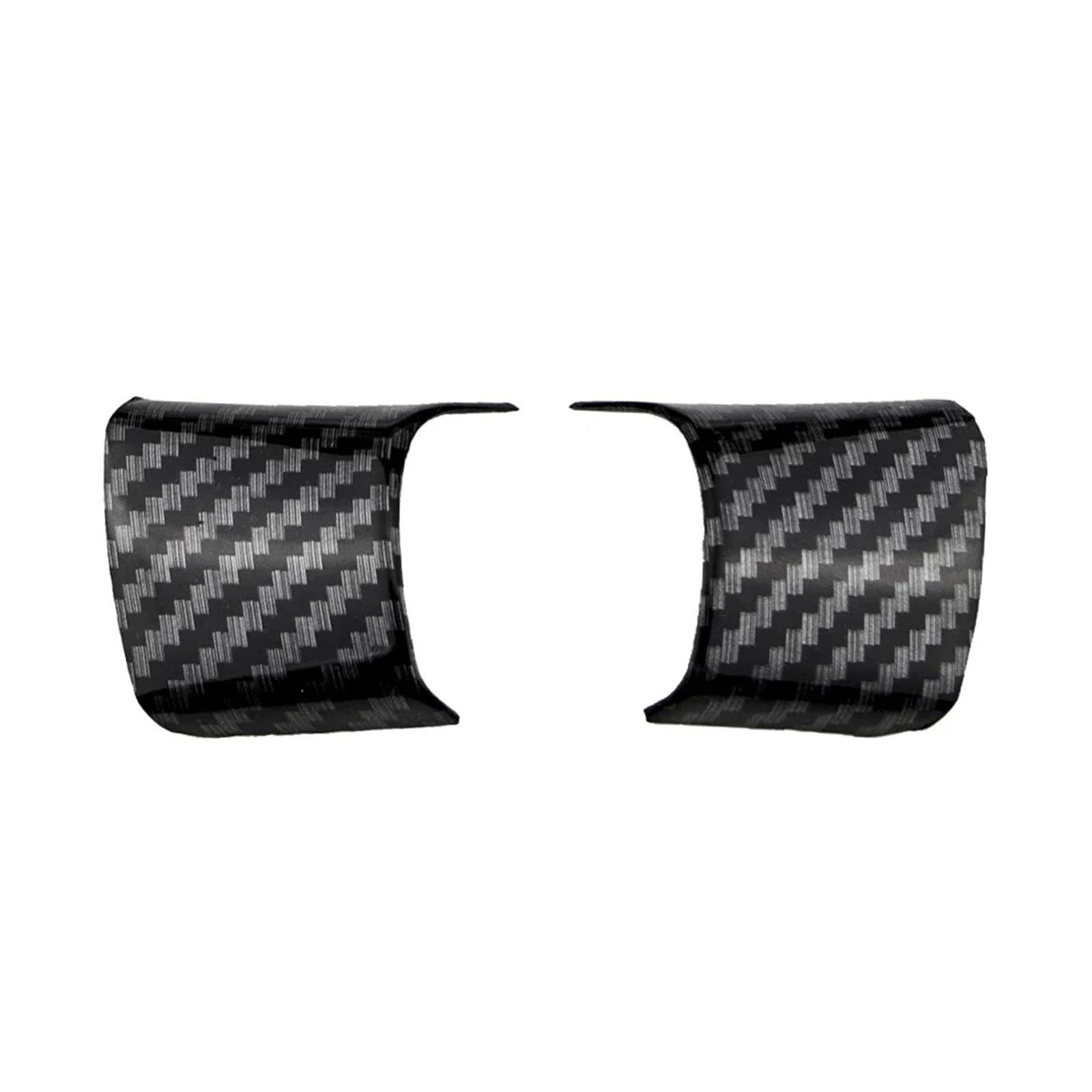 Dekoration Für Ford Für Focus 3 MK3 2012 2013 2014 Für Kuga 2013 2014 2015 Lenkrad Panel Abdeckung Aufkleber Dekoration Trim Zubehör Interieurleisten(2Pcs Carbon Black) von Bpjikxf