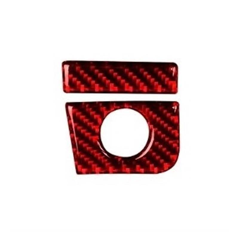 Dekoration Für Ford Für Mustang GT 2015-2021 Auto Zubehör Carbon Fiber Innen Auto Co-Pilot Lagerung Box Schalter Panel Abdeckung Trim Aufkleber Interieurleisten(Red(LHD)) von Bpjikxf