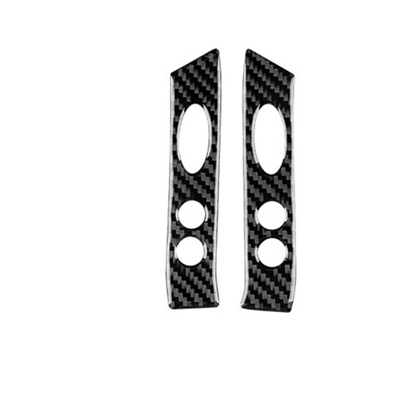 Dekoration Für Mini Für Cooper Hatch Für One R50 R53 2001-2006 Lenkrad Taste Aufkleber Streifen Weiche Carbon Faser Auto Innen Panel Abdeckung Aufkleber Interieurleisten(B-Black,for r50) von Bpjikxf