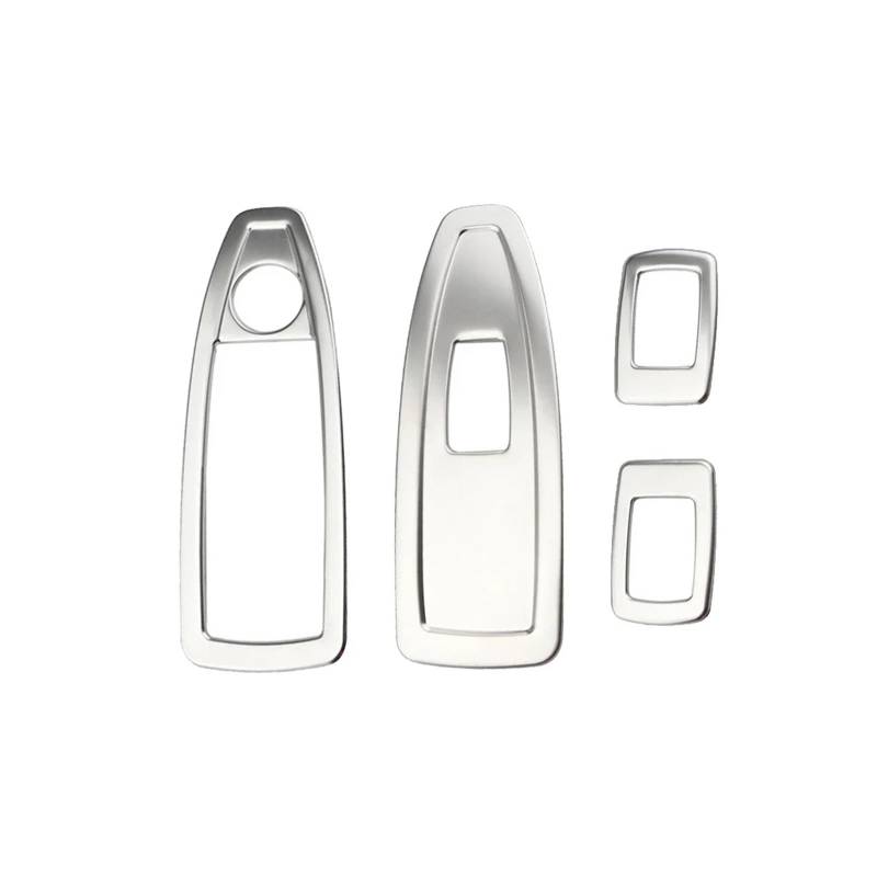 Dekoration LHD Auto Fensterheber Schalter Panel Abdeckung Für X1 F48 2016-2023 220i 25i 25le Trim Dekoration 4Pcs Aufkleber Innen Zubehör Interieurleisten(Stainless Steel) von Bpjikxf