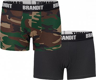 Brandit 4501, Boxershorts - Woodland/Schwarz - M von Brandit