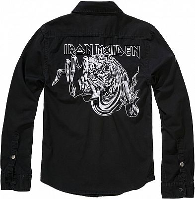 Brandit Iron Maiden Vintage Eddie, Hemd - Schwarz/Weiß - XXL von Brandit