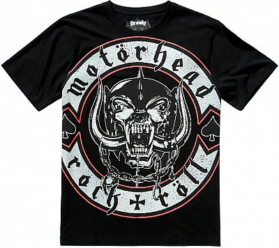 Brandit Motörhead Rock Röll, T-Shirt - Schwarz/Weiß/Orange - 4XL von Brandit