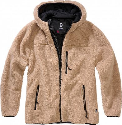 Brandit Teddyfleece, Kapuzenjacke Damen - Camel - L von Brandit