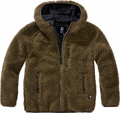 Brandit Teddyfleece, Kapuzenjacke Kinder - Oliv - 134/140 von Brandit