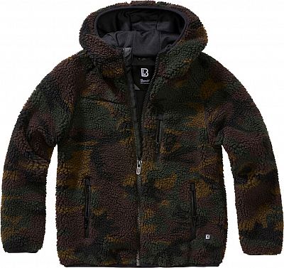 Brandit Teddyfleece, Kapuzenjacke Kinder - Woodland - 170/176 von Brandit