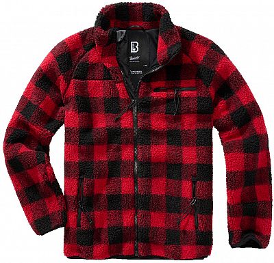 Brandit Teddyfleece, Textiljacke - Rot/Schwarz - 3XL von Brandit