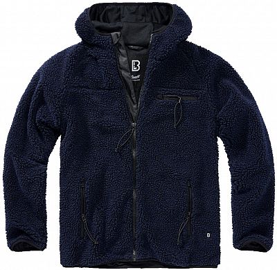 Brandit Teddyfleece Worker, Kapuzenjacke - Dunkelblau - 6XL von Brandit