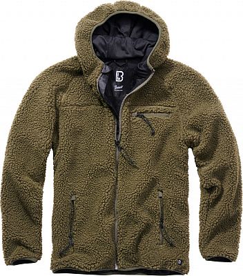 Brandit Teddyfleece Worker, Kapuzenjacke - Oliv - 6XL von Brandit