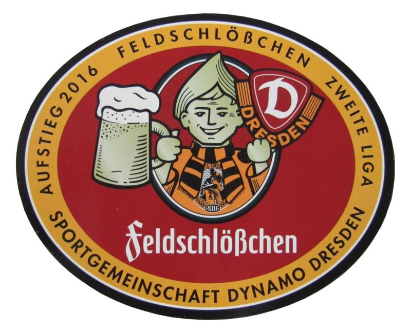 Brauerei Feldschlößchen - Dynamo Dresden - Aufkleber 10 x 8 cm von Brauerei