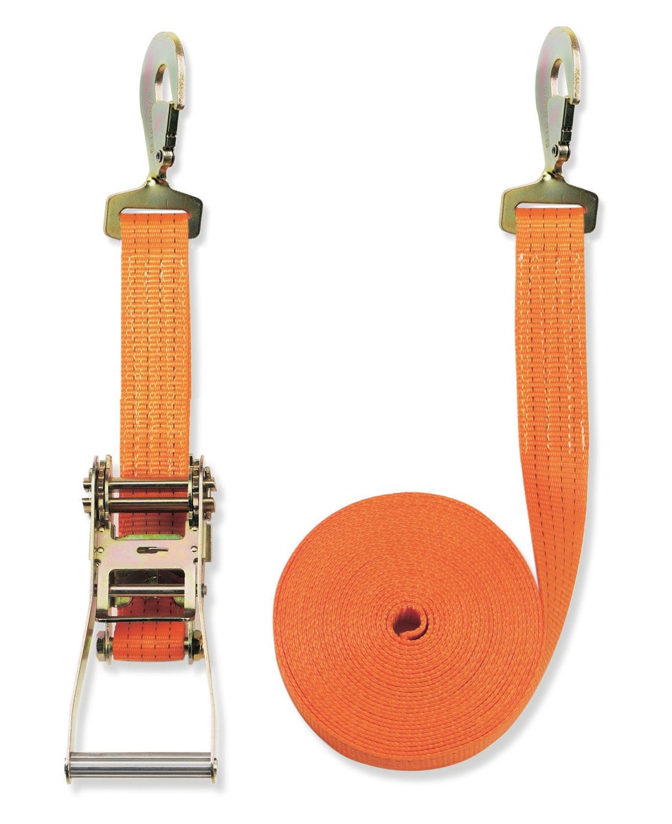 Braun 2000-2-800+4010 Spanngurt daN, 4000 daN, zweiteilig, für Profis, nach DIN EN 12195-2, Farbe Orange, 8 M Länge, 50 mm Bandbreite, mit von Braun GmbH