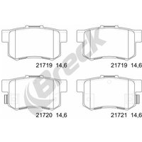 Bremsbelagsatz BRECK 21719 00 704 00, Hinten von Breck