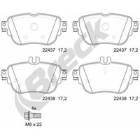 Bremsbelagsatz BRECK 22437 00 702 00, Hinten von Breck