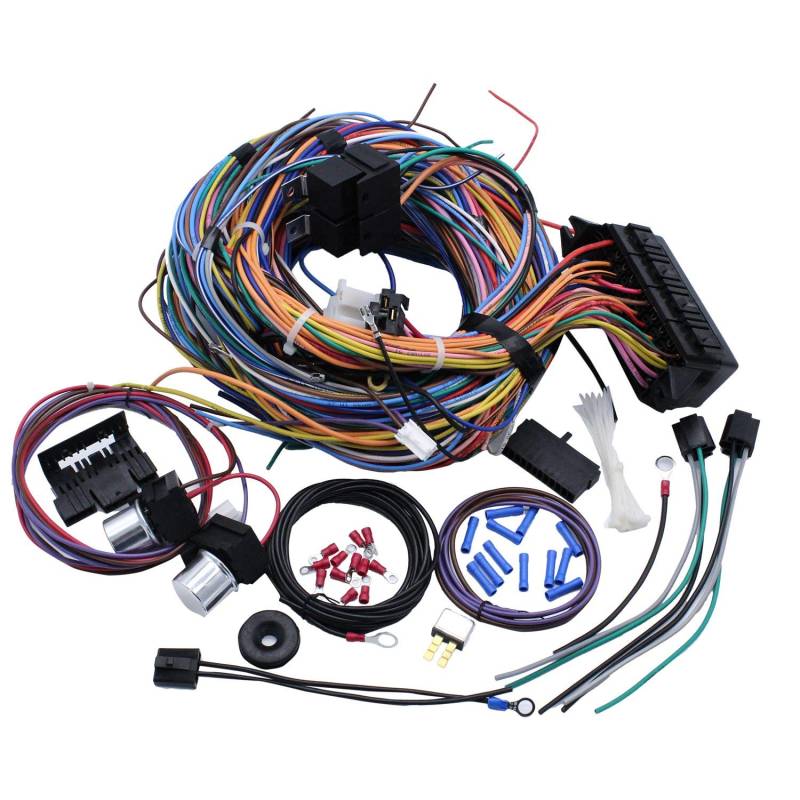 Breeshy 20 Schaltkreis Universal Kabel Kit für Muscle Auto Hot Rot Kabel Street Rod Rat Rod für von Breeshy