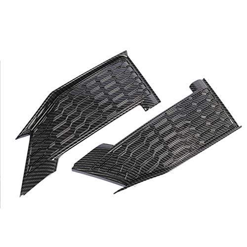 Breeshy 2Pcs ABS Carbon Fiber Nebelscheinwerfer KüHlergrill Lampenrahmen DRL Cover Trim Sticker für 2019 2020 von Breeshy