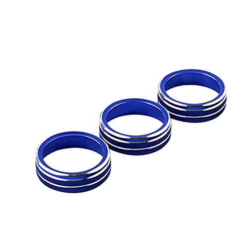 Breeshy 3 Teilige Blaue Aluminium Ac Klimaring Ringknopf Abdeckungen Kompatibel mit Mk2 2016-2018 von Breeshy