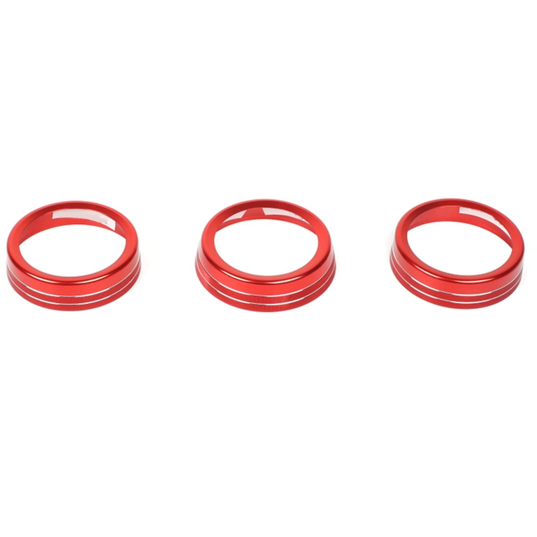 Breeshy AC Klimaanlage Sound Knopf Abdeckung Aluminiumlegierung Knopf Ring Verkleidung für 2019 2020 2021 2022,Rot von Breeshy