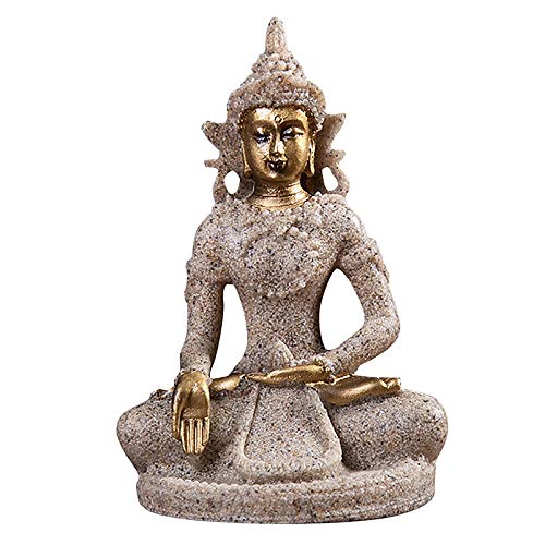 Breeshy Auto Dekoration Natur Sandstein Buddha Figur Skulptur Home Decoration für Home Stores Auto (Stil 8135) von Breeshy