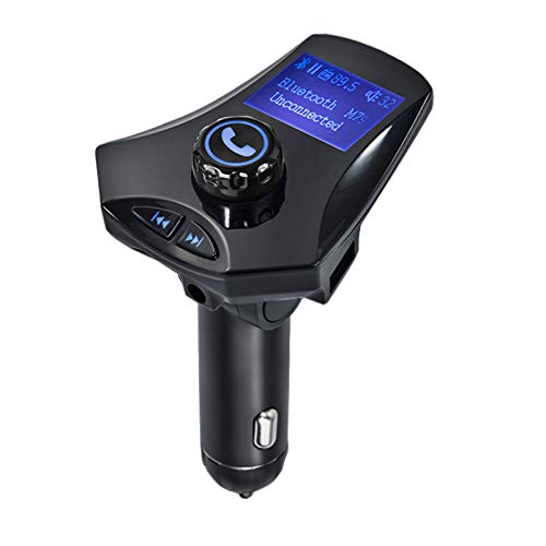 Breeshy Auto Mp3 Spieler Kabellos Bluetooth Fm Sender Modulator USB Ladegerät Großes LCD Anzeige für Karren Autos von Breeshy