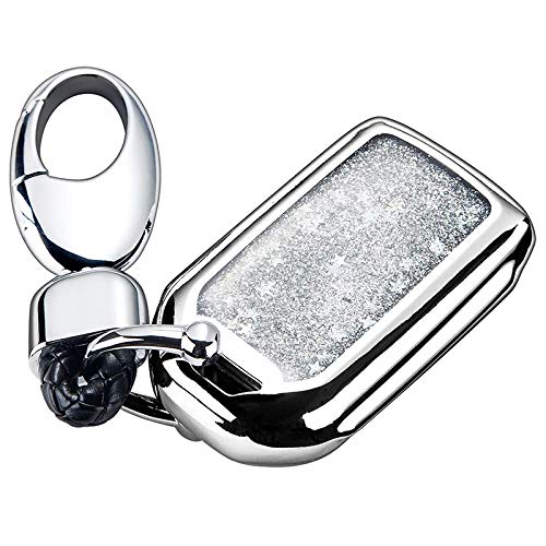 Breeshy AutoschlüSsel Soft Plating Schutz Shell Case CoverKey Keyless Remote FOB Shell SchlüSselanhäNger (Silber) von Breeshy