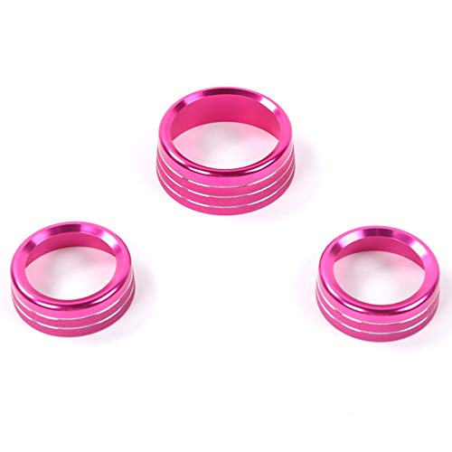 Breeshy Für 2015-2020 Klimaanlage Knopf Abdeckung Dekoration Schalter Ring Verkleidung (Rosa) von Breeshy