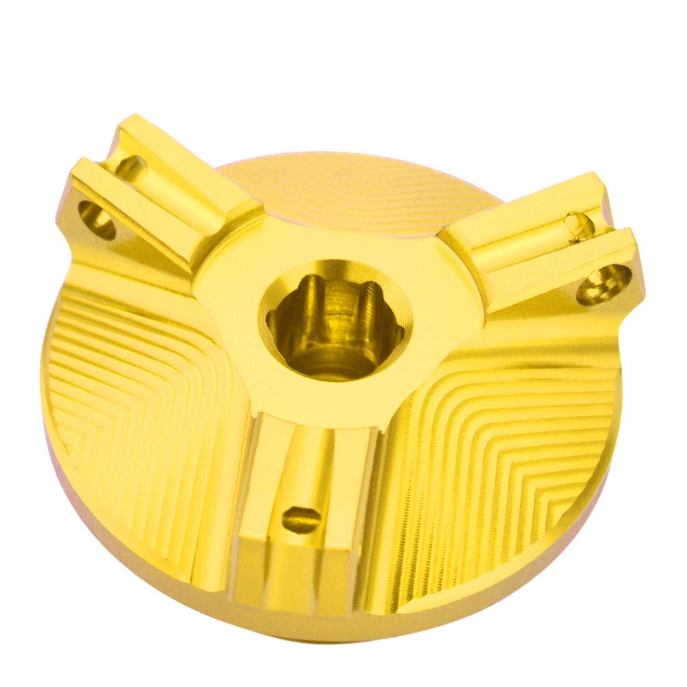 Breeshy Motorrad Motor Kraftstoff Filter ÖL Tank Deckel für 250 300 400 650 1000 Gold von Breeshy