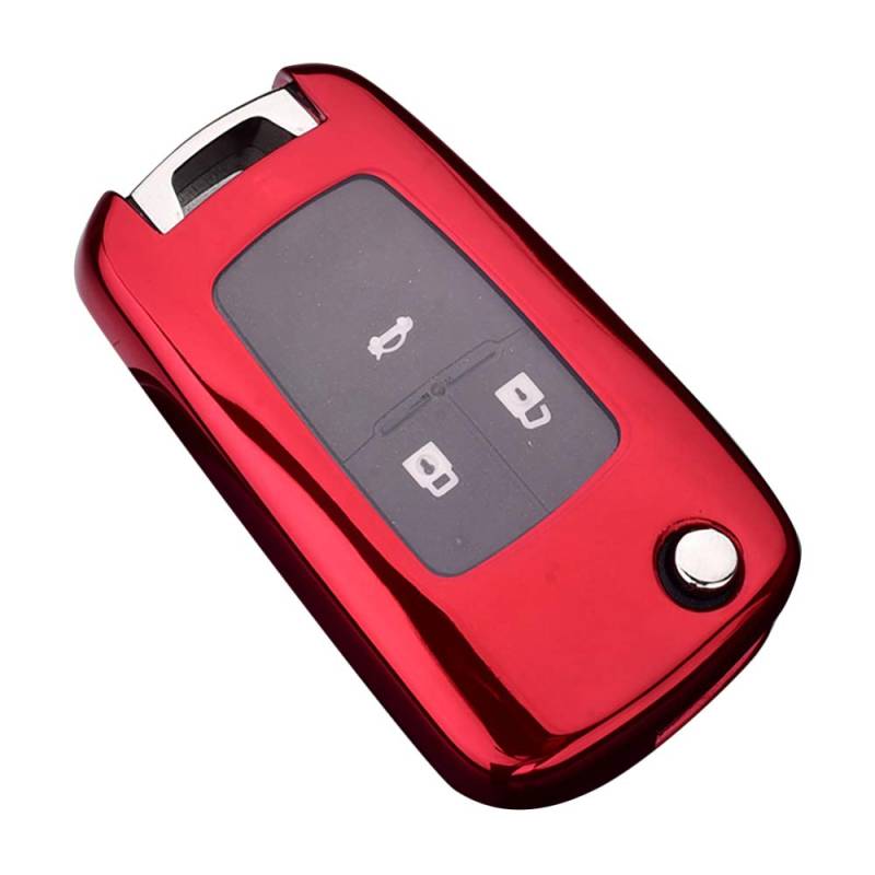 Breeshy Soft TPU Auto Remote Key Case Abdeckung für Aveo Segel Captiva (Rot A) von Breeshy