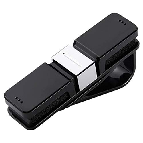 Breeshy Universal Auto Brillen Halter Clip Sonnen Blende Sonnen Brillen Halter Ticket Karte Clamp Tragbare Koffer Schwarz von Breeshy