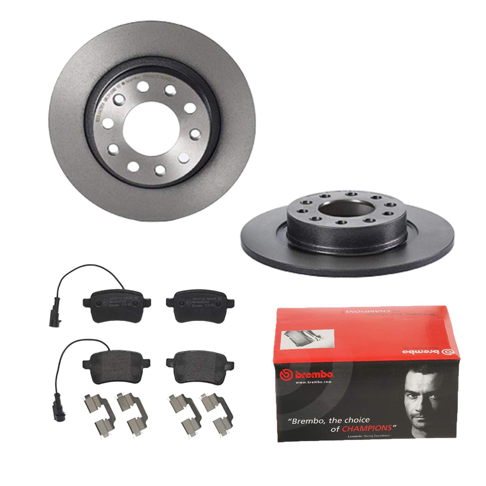 BREMBO 2 Bremsscheiben COATED Ø264mm + Beläge passend für Alfa Romeo Giulietta 940x von Brembo Bundle