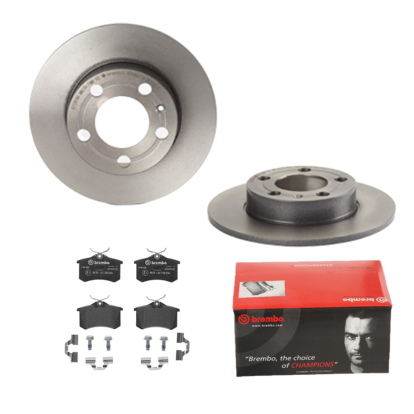 BREMBO 2 Bremsscheiben COATED Ø230mm + Beläge für VW Golf 4 1J1 Polo 9Nx von Brembo Bundle