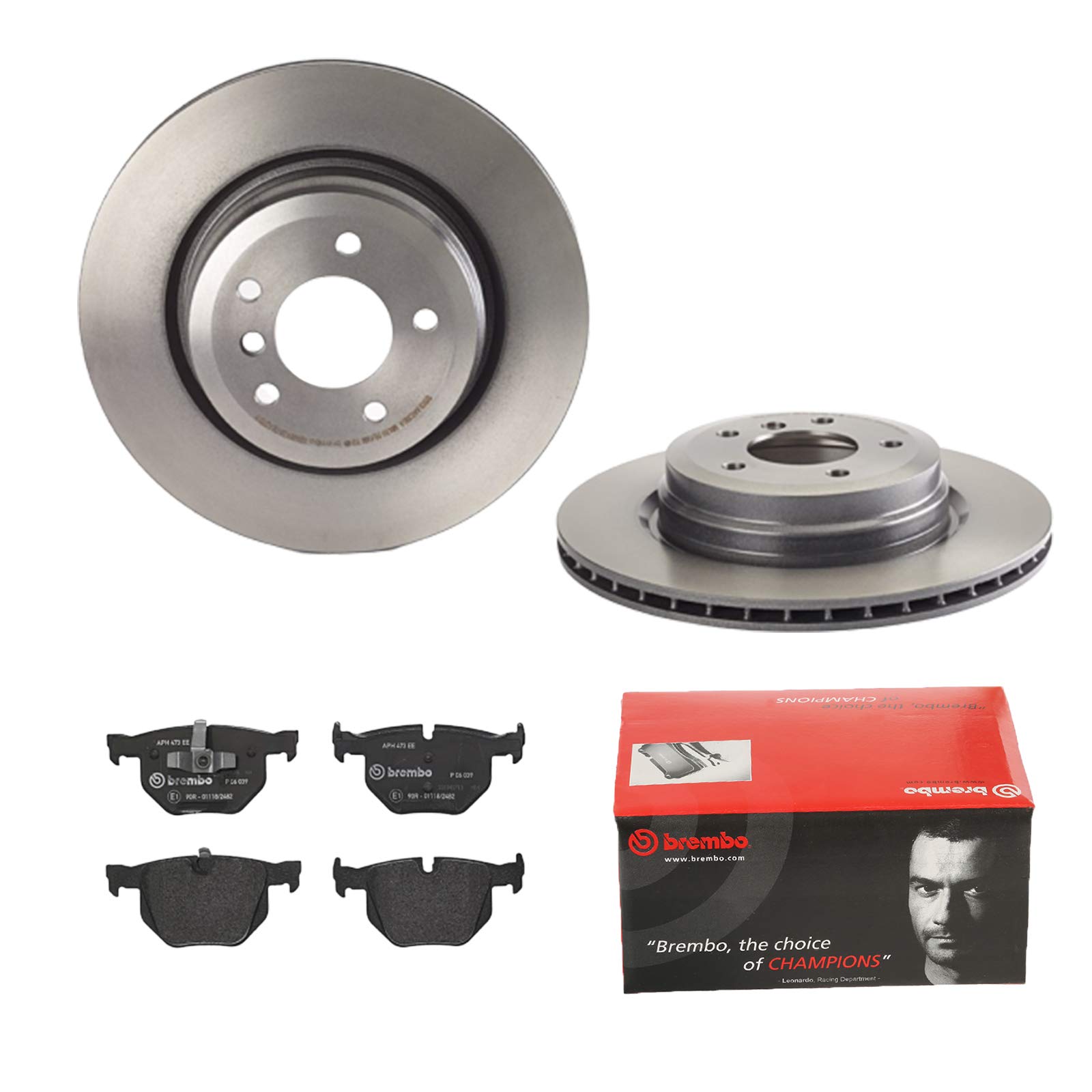 BREMBO BREMSSCHEIBEN Ø336mm + BREMSBELÄGE HINTEN BREMSENSATZ von Brembo