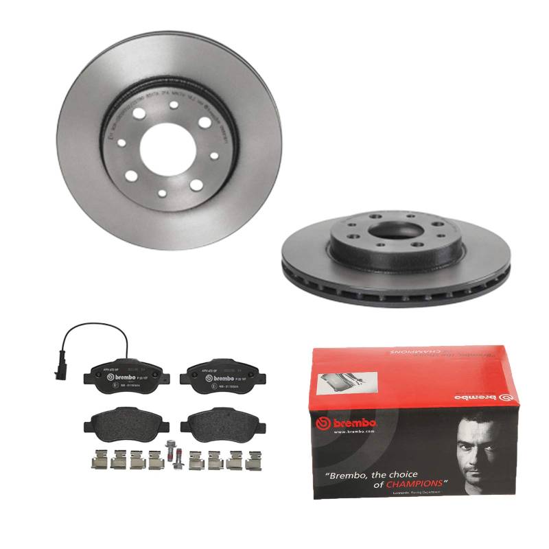 BREMBO Bremsscheiben COATED belüftet + Beläge vorne für passend für Fiat 500 312 passend für Ford Ka RU8 von Brembo Bundle