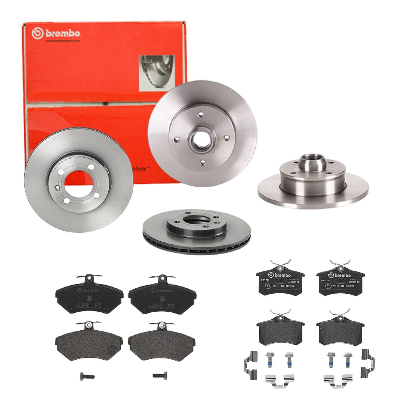 Brembo Bremsscheiben + Beläge Vorne + Hinten für VW Golf 3 1E7 1H5 Golf 4 1E7 von Brembo Bundle