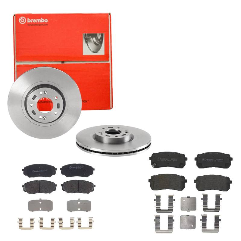 Brembo Bremsscheiben + Bremsbeläge Vorne und Hinten Kia Sorento 3 UM von Brembo Bundle